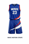 Wave Motion Stripe Basketball Uniform